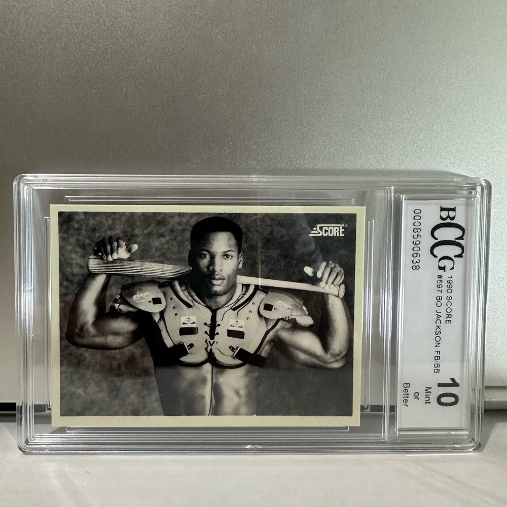 COPY - Bo Jackson 1990 Score #697. Football & Baseball. Fan Art. Gem Mint 10.